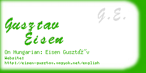 gusztav eisen business card